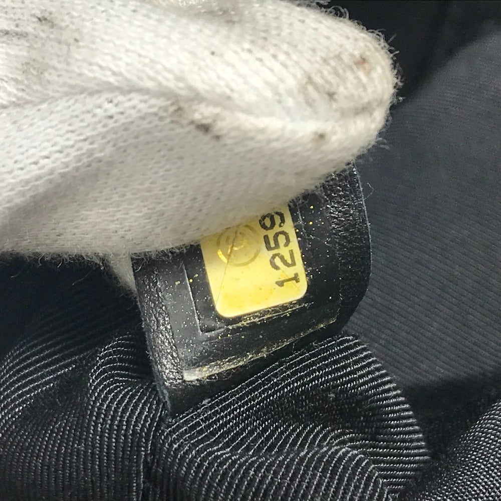 CHANEL ヴィンテージ ロゴ CC ココマーク カメリア カバン トートバッグ 肩掛け バイカラー ショルダーバッグ レザー/キャンバス レディース ブルー