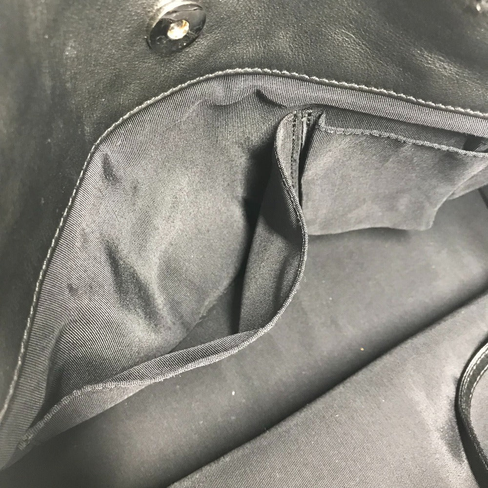CHANEL ヴィンテージ ロゴ CC ココマーク カメリア カバン トートバッグ 肩掛け バイカラー ショルダーバッグ レザー/キャンバス レディース ブルー