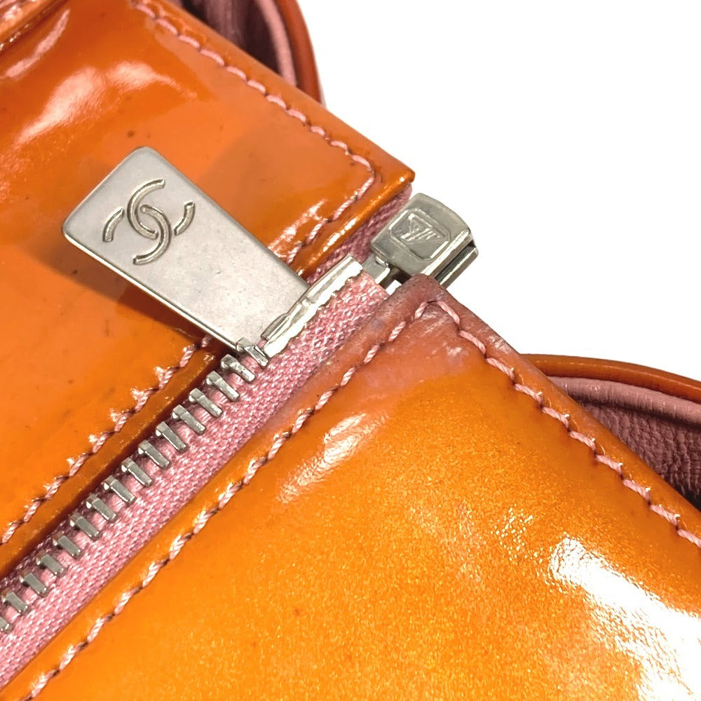 CHANEL キルティング マトラッセ CC ココマーク ロゴ カバン ハンドバッグ Wチェーン トートバッグ ショルダーバッグ エナメル レディース ピンク