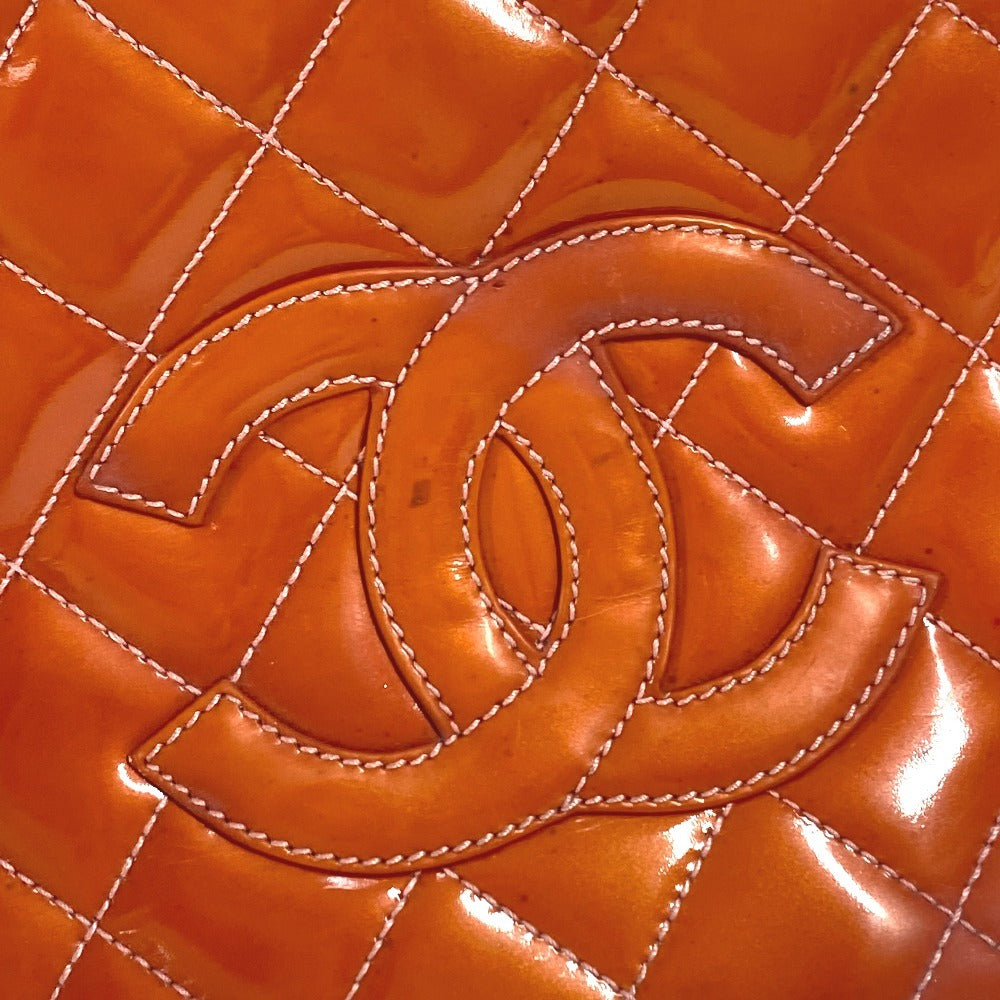 CHANEL キルティング マトラッセ CC ココマーク ロゴ カバン ハンドバッグ Wチェーン トートバッグ ショルダーバッグ エナメル レディース ピンク