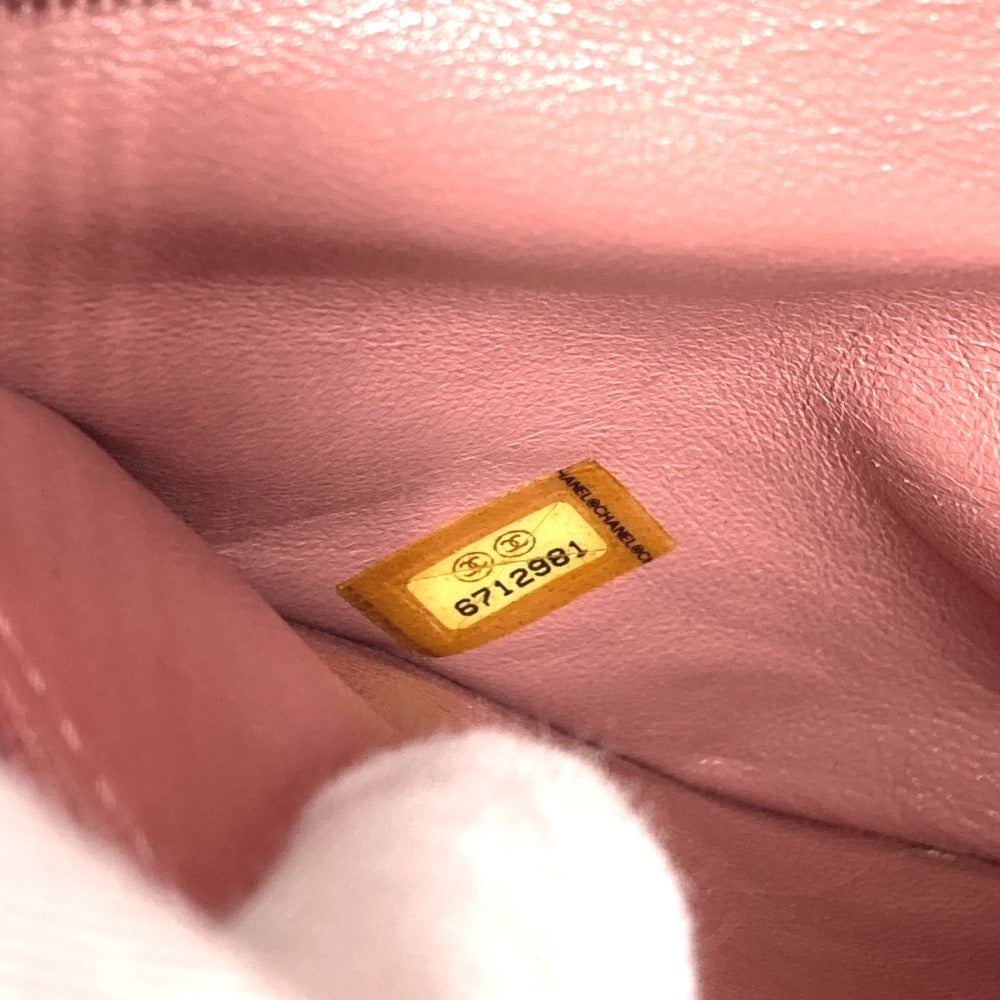 CHANEL キルティング マトラッセ CC ココマーク ロゴ カバン ハンドバッグ Wチェーン トートバッグ ショルダーバッグ エナメル レディース ピンク