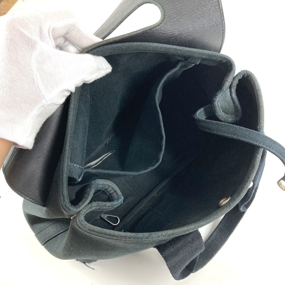 HERMES ヴァルパライソPM バルパライソ カバン トートバッグ フラップ バッグ ハンドバッグ コットン ユニセックス ブラック