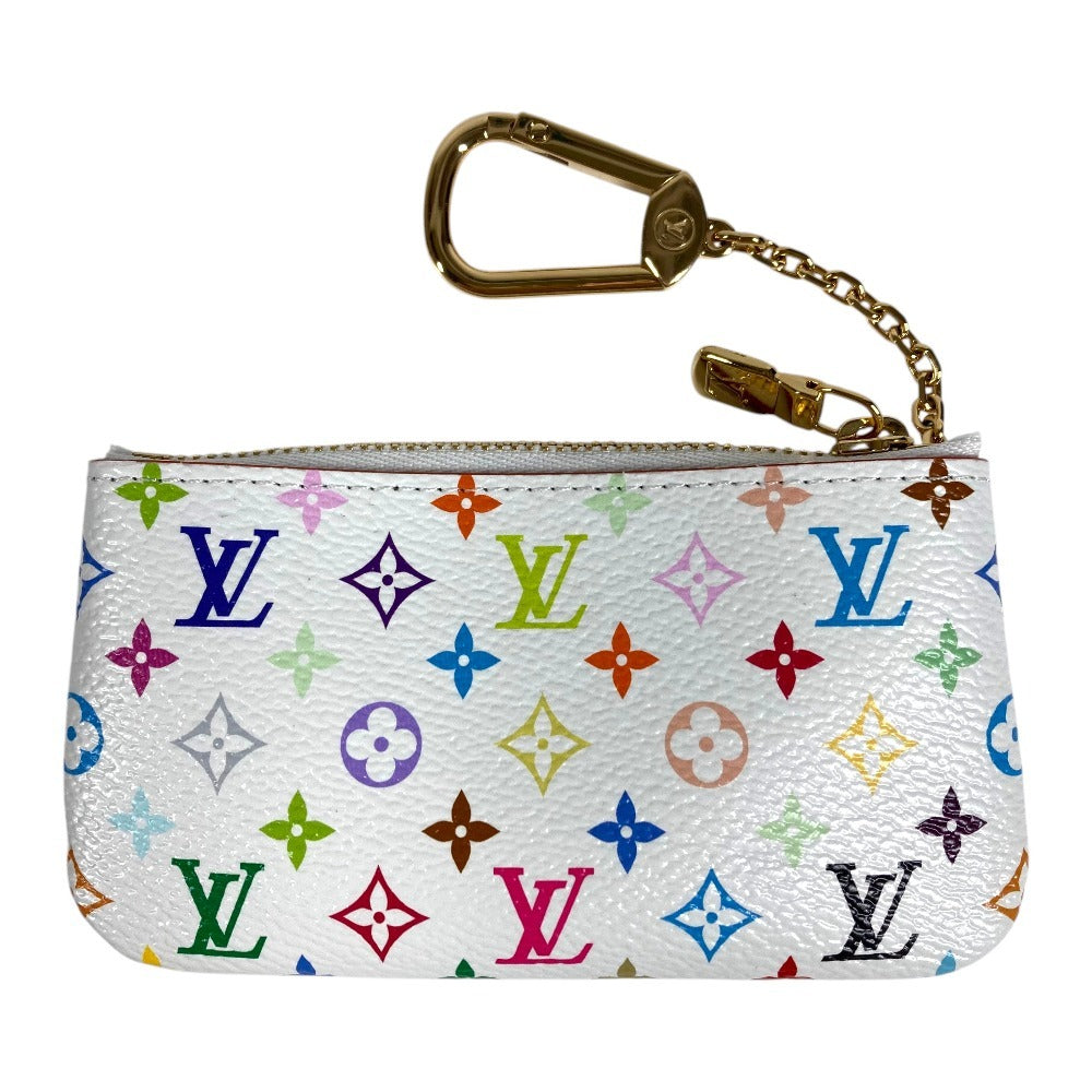 LOUIS VUITTON M28388 モノグラムマルチカラー LV×TM 村上隆 ポシェットクレ 財布 小銭入れ チェーン コインケース モノグラムマルチカラーキャンバス レディース ホワイト