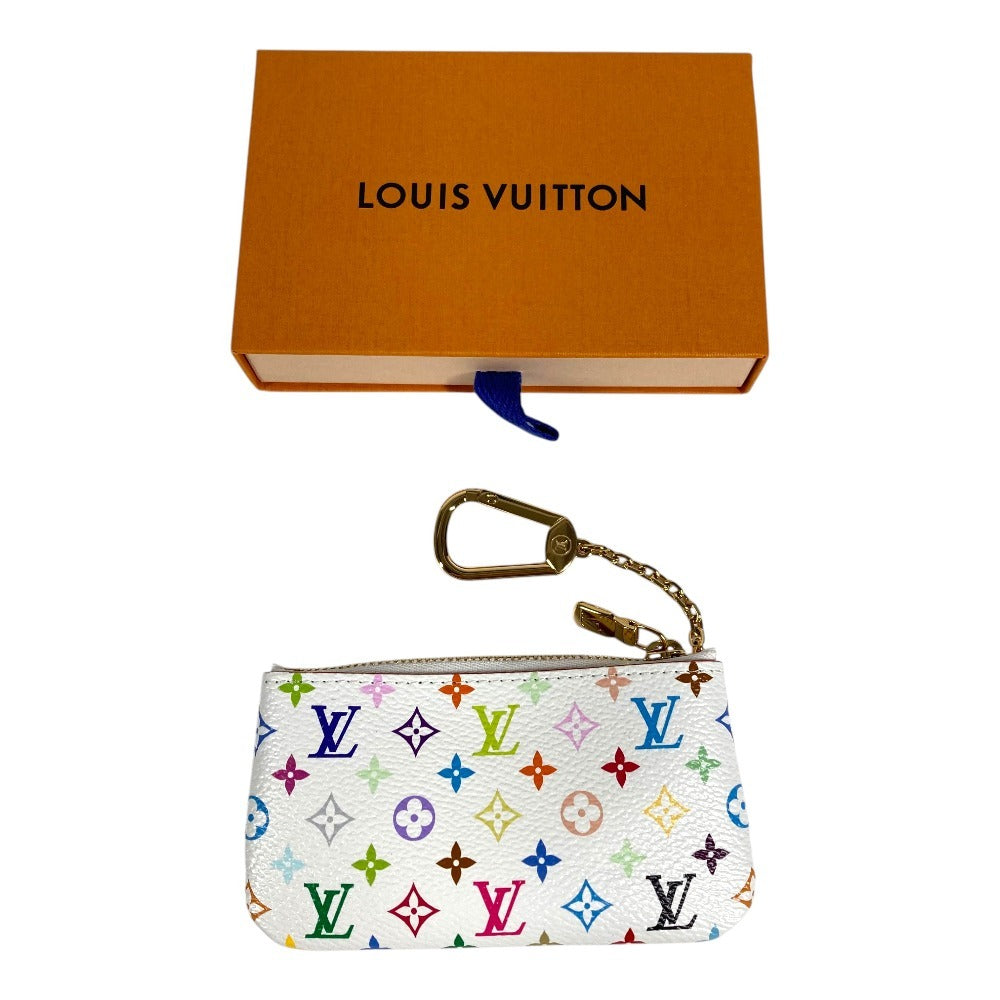 LOUIS VUITTON M28388 モノグラムマルチカラー LV×TM 村上隆 ポシェットクレ 財布 小銭入れ チェーン コインケース モノグラムマルチカラーキャンバス レディース ホワイト