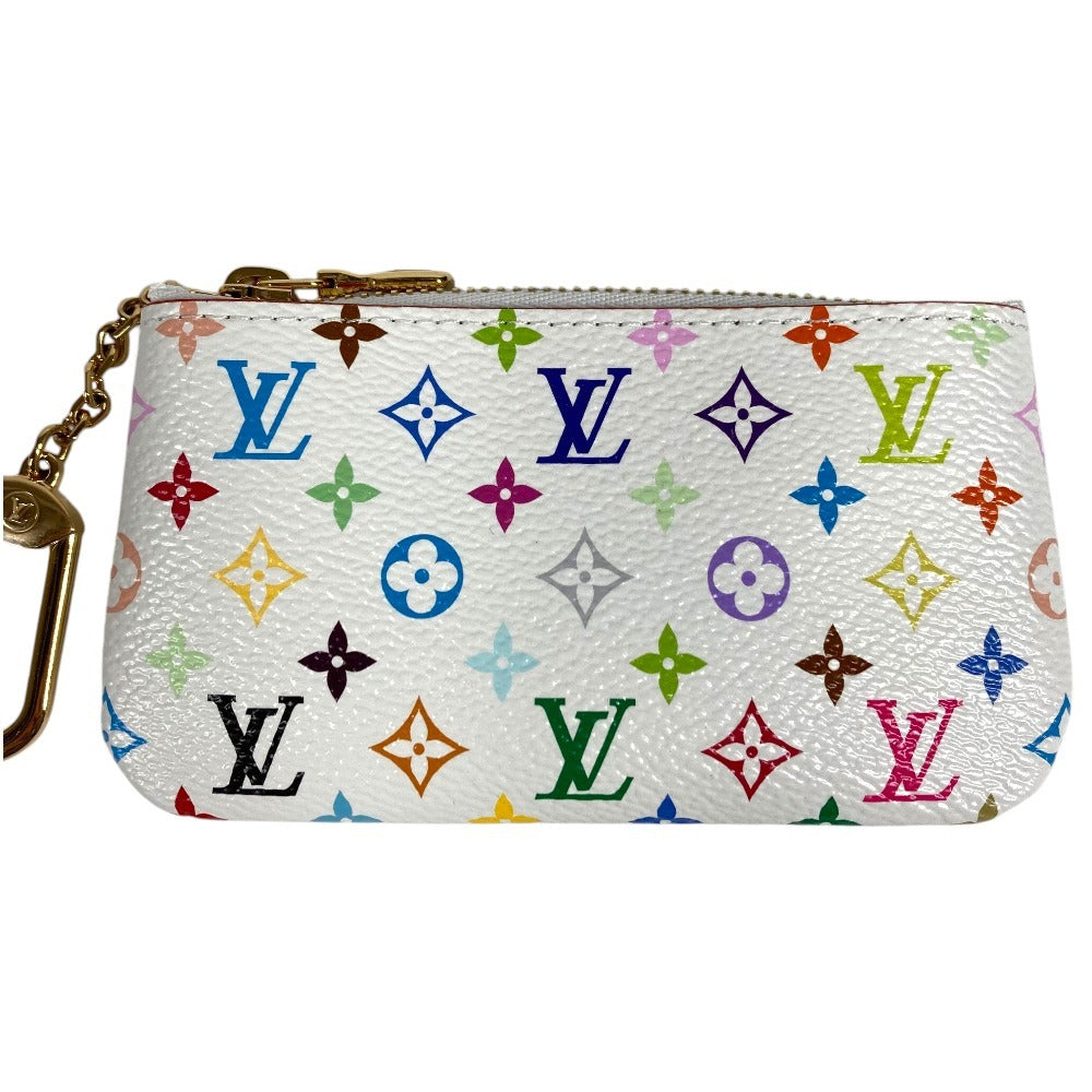 LOUIS VUITTON M28388 モノグラムマルチカラー LV×TM 村上隆 ポシェットクレ 財布 小銭入れ チェーン コインケース モノグラムマルチカラーキャンバス レディース ホワイト