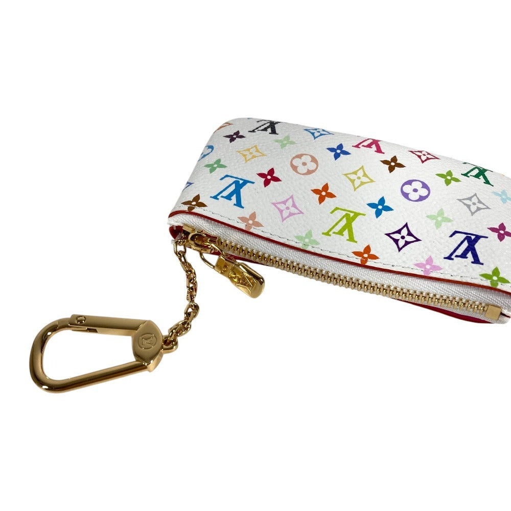 LOUIS VUITTON M28388 モノグラムマルチカラー LV×TM 村上隆 ポシェットクレ 財布 小銭入れ チェーン コインケース モノグラムマルチカラーキャンバス レディース ホワイト