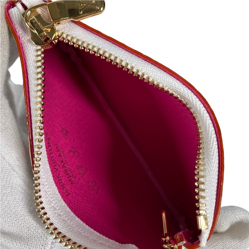 LOUIS VUITTON M28388 モノグラムマルチカラー LV×TM 村上隆 ポシェットクレ 財布 小銭入れ チェーン コインケース モノグラムマルチカラーキャンバス レディース ホワイト