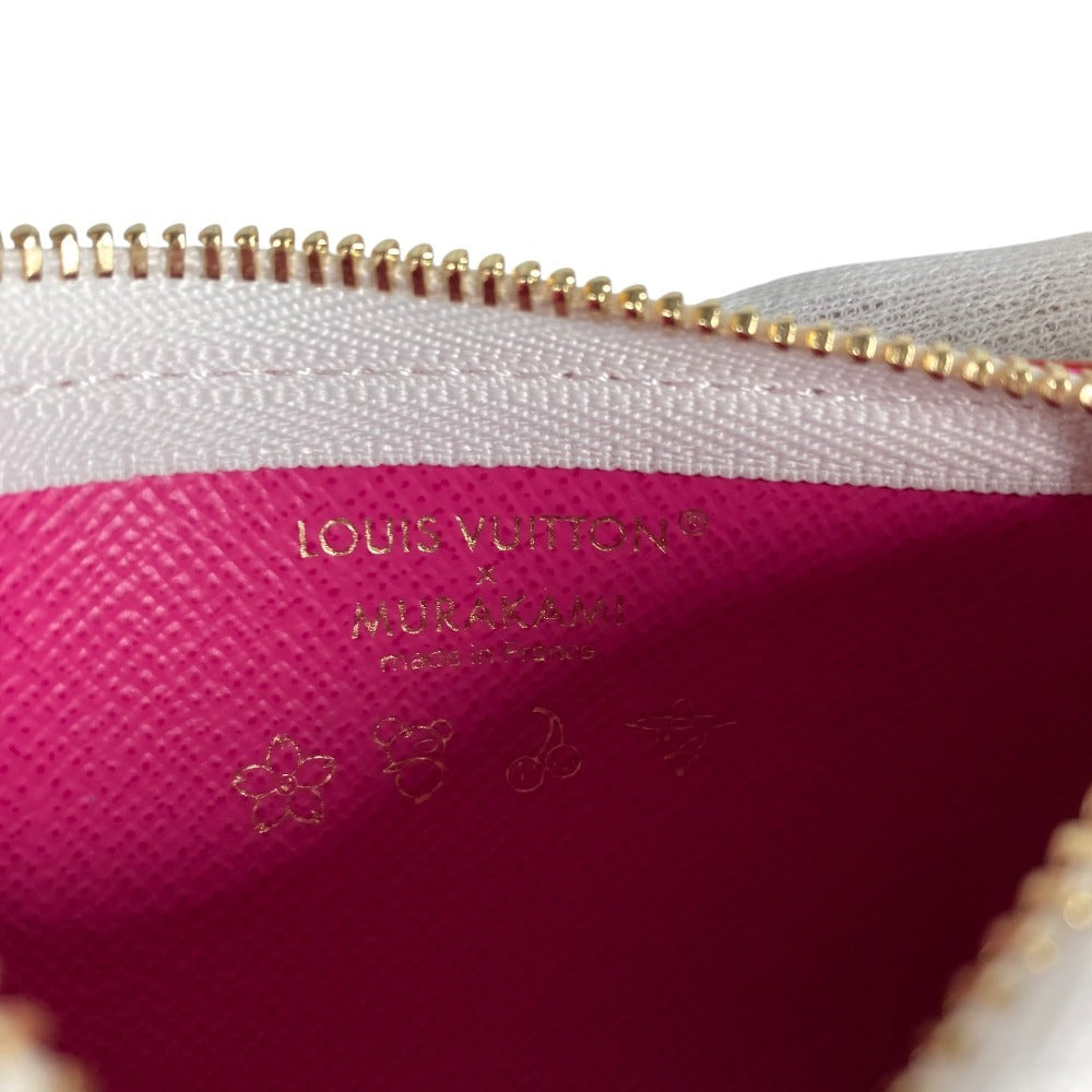 LOUIS VUITTON M28388 モノグラムマルチカラー LV×TM 村上隆 ポシェットクレ 財布 小銭入れ チェーン コインケース モノグラムマルチカラーキャンバス レディース ホワイト