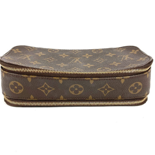 LOUIS VUITTON M47505 モノグラム トゥルースブラッシュ メイクポーチ 化粧ポーチ マルチポーチ ダブルファスナー ポーチ モノグラムキャンバス レディース ブラウン