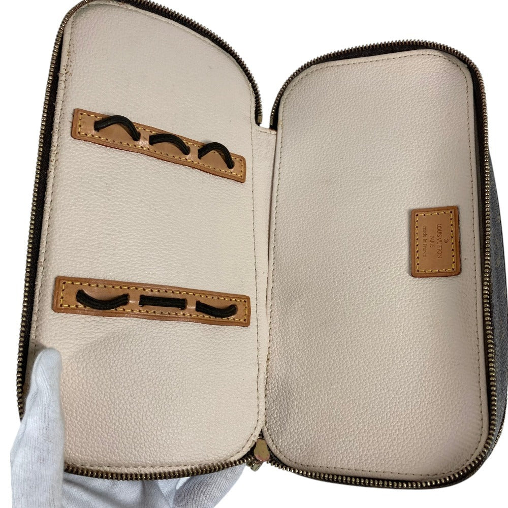 LOUIS VUITTON M47505 モノグラム トゥルースブラッシュ メイクポーチ 化粧ポーチ マルチポーチ ダブルファスナー ポーチ モノグラムキャンバス レディース ブラウン