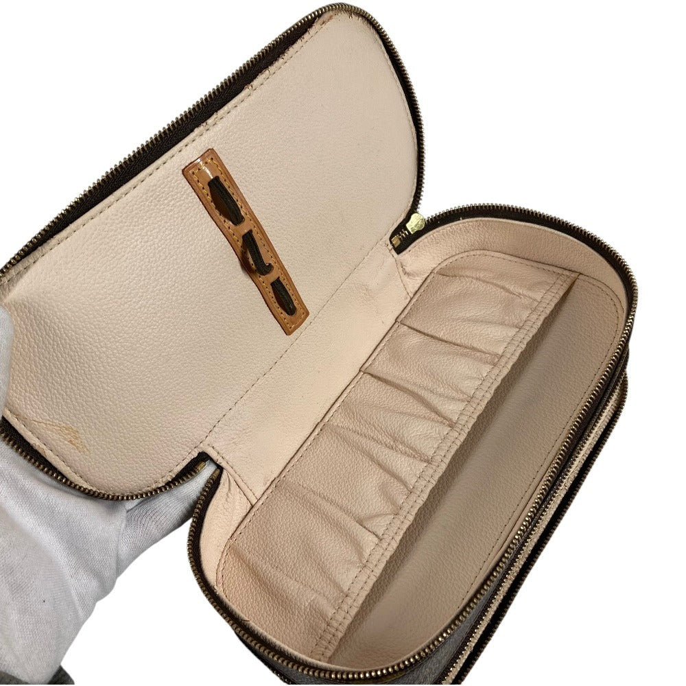 LOUIS VUITTON M47505 モノグラム トゥルースブラッシュ メイクポーチ 化粧ポーチ マルチポーチ ダブルファスナー ポーチ モノグラムキャンバス レディース ブラウン