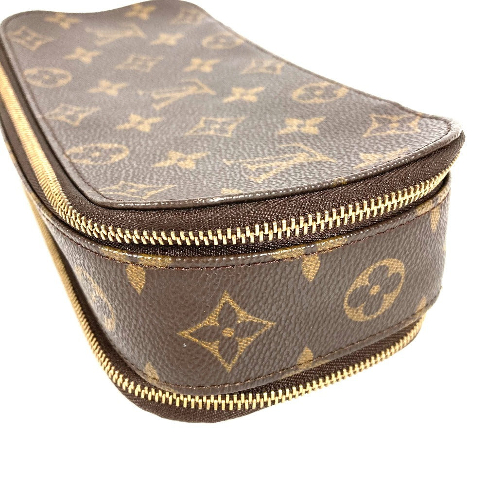 LOUIS VUITTON M47505 モノグラム トゥルースブラッシュ メイクポーチ 化粧ポーチ マルチポーチ ダブルファスナー ポーチ モノグラムキャンバス レディース ブラウン