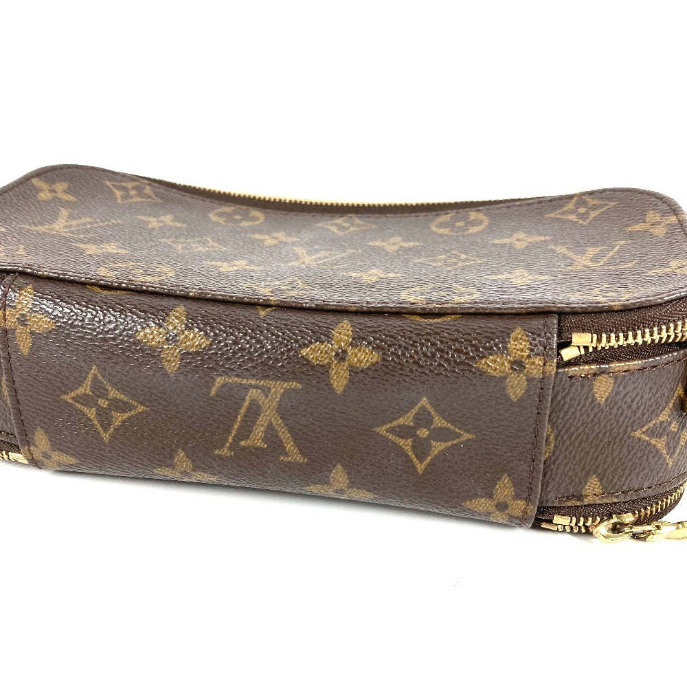 LOUIS VUITTON M47505 モノグラム トゥルースブラッシュ メイクポーチ 化粧ポーチ マルチポーチ ダブルファスナー ポーチ モノグラムキャンバス レディース ブラウン