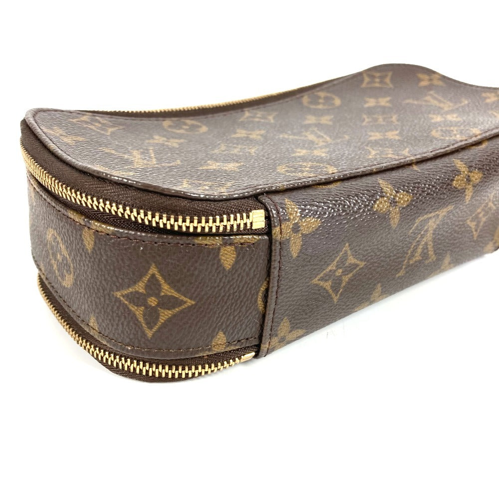 LOUIS VUITTON M47505 モノグラム トゥルースブラッシュ メイクポーチ 化粧ポーチ マルチポーチ ダブルファスナー ポーチ モノグラムキャンバス レディース ブラウン