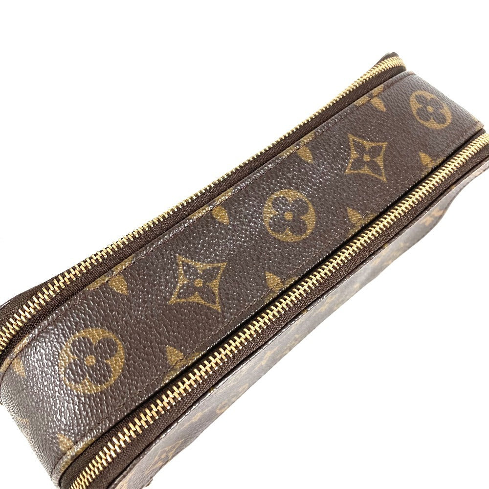 LOUIS VUITTON M47505 モノグラム トゥルースブラッシュ メイクポーチ 化粧ポーチ マルチポーチ ダブルファスナー ポーチ モノグラムキャンバス レディース ブラウン
