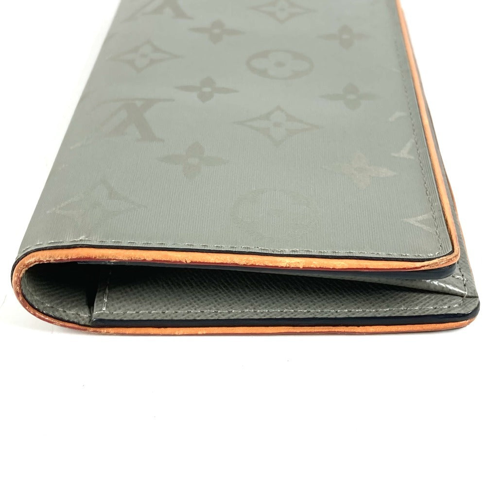 LOUIS VUITTON M63236 モノグラム チタニウム ポルトフォイユ ブラザ ロングウォレット 2つ折り 長財布 キャンバス/レザー ユニセックス グレー