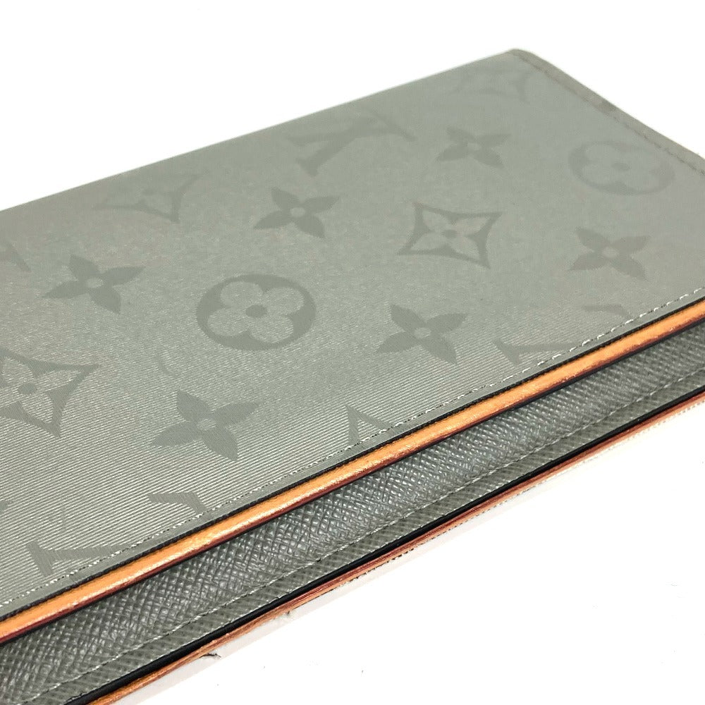 LOUIS VUITTON M63236 モノグラム チタニウム ポルトフォイユ ブラザ ロングウォレット 2つ折り 長財布 キャンバス/レザー ユニセックス グレー