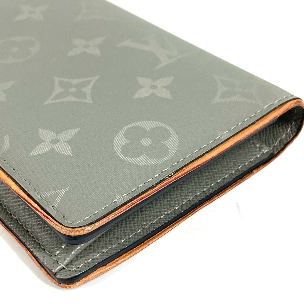 LOUIS VUITTON M63236 モノグラム チタニウム ポルトフォイユ ブラザ ロングウォレット 2つ折り 長財布 キャンバス/レザー ユニセックス グレー