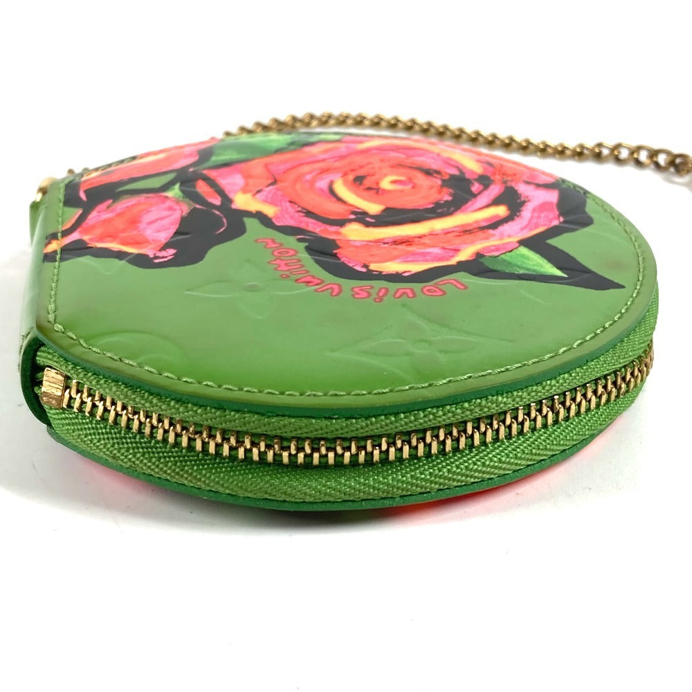 LOUIS VUITTON M93692 モノグラムヴェルニ ローズ ポルトモネ シャポー スティーブンスプラウス 財布 小銭入れ チェーン コインケース モノグラムヴェルニ レディース グリーン