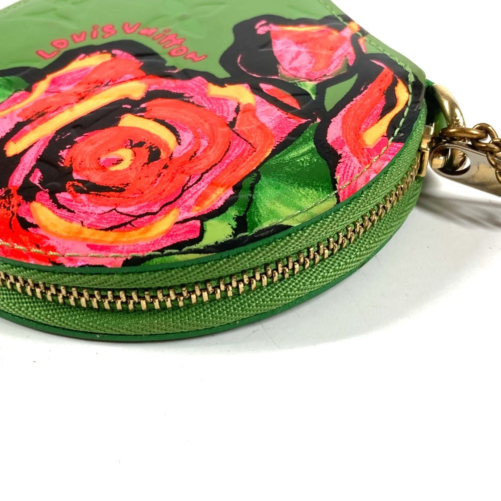 LOUIS VUITTON M93692 モノグラムヴェルニ ローズ ポルトモネ シャポー スティーブンスプラウス 財布 小銭入れ チェーン コインケース モノグラムヴェルニ レディース グリーン