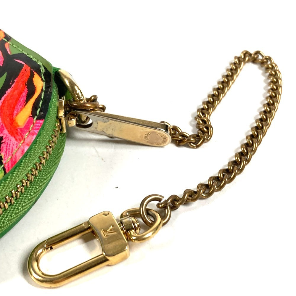 LOUIS VUITTON M93692 モノグラムヴェルニ ローズ ポルトモネ シャポー スティーブンスプラウス 財布 小銭入れ チェーン コインケース モノグラムヴェルニ レディース グリーン