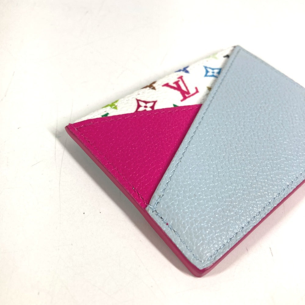 LOUIS VUITTON M14091 モノグラムマルチカラー LV×TM 村上隆 ポルト カルト クリスクロス パスケース 名刺入れ カードケース モノグラムマルチカラーキャンバス ユニセックス カワイイピン ホワイト