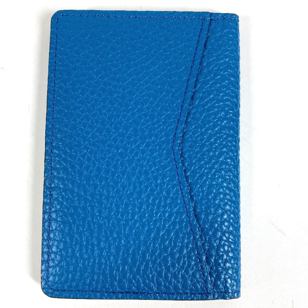 LOUIS VUITTON M58812 Organiser de Poche Bi-fold Pass Case Card Holder Taurillon Leather Unisex Blue