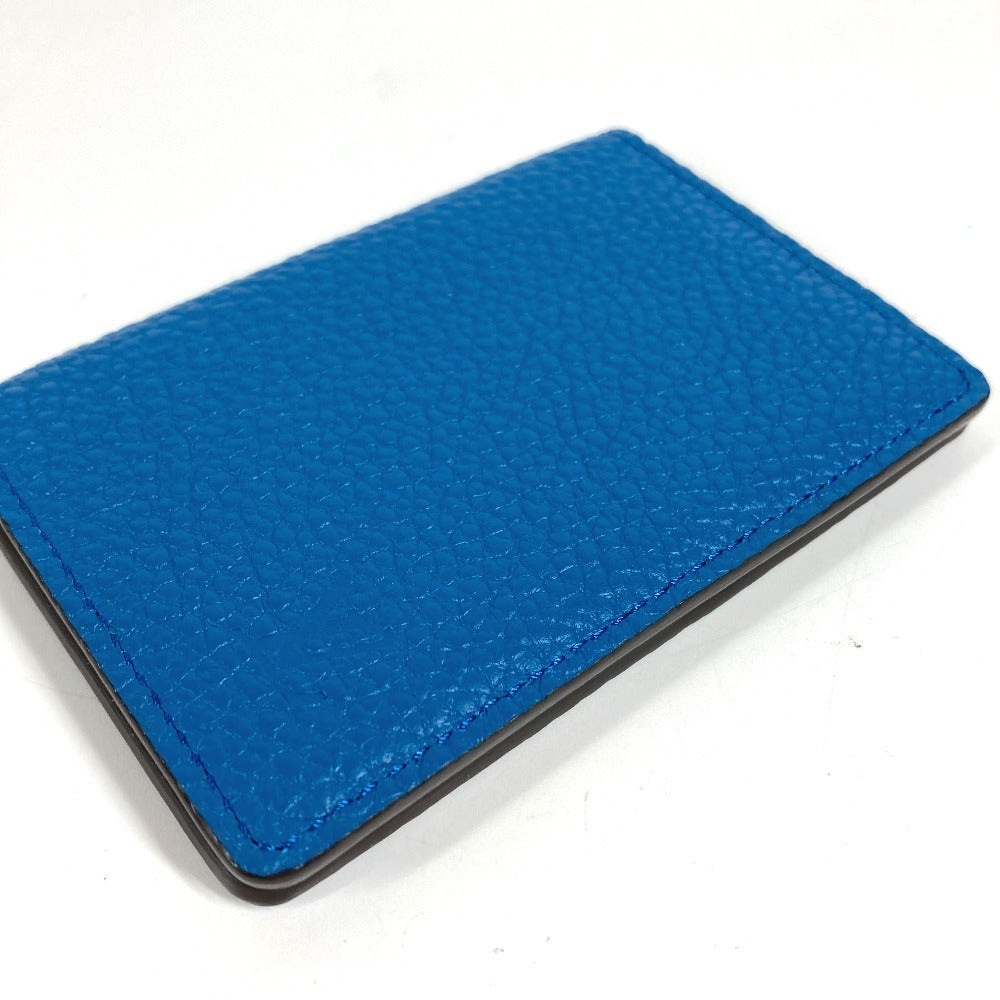 LOUIS VUITTON M58812 Organiser de Poche Bi-fold Pass Case Card Holder Taurillon Leather Unisex Blue