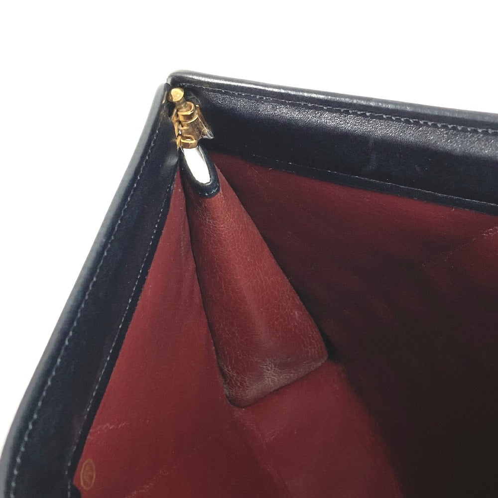 CHANEL ヴィンテージ CC ココマーク ロゴ マトラッセ キルティング カバン ポーチ セカンドバッグ クラッチバッグ レザー ユニセックス ブラック