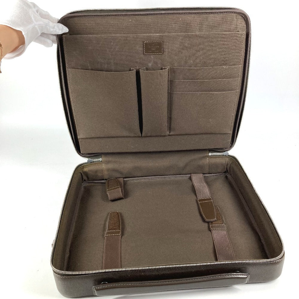 LOUIS VUITTON M30838 Taiga Porte Documents Odessa Tote Bag Briefcase Handbag Business Bag Taiga Leather Unisex Grizzli Brown