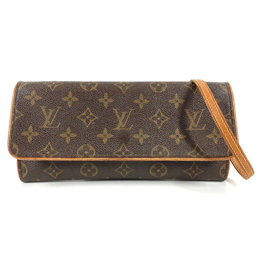 LOUIS VUITTON M51852 モノグラム ポシェットツインGM ポシェットツイン GM カバン 2WAY クラッチバッグ ポシェット ミニバッグ ショルダーバッグ モノグラムキャンバス ユニセックス ブラウン