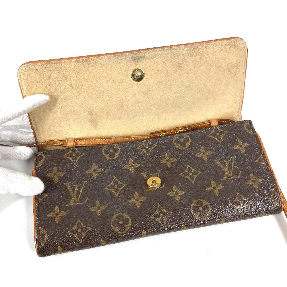 LOUIS VUITTON M51852 モノグラム ポシェットツインGM ポシェットツイン GM カバン 2WAY クラッチバッグ ポシェット ミニバッグ ショルダーバッグ モノグラムキャンバス ユニセックス ブラウン
