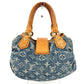 LOUIS VUITTON M95020 Monogram Denim Pleaty Bag Mini Bag Handbag Monogram Denim Women's Blue