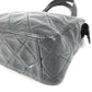 CHANEL Vintage Logo Matelasse Quilted Bag Tote Bag Shoulder Bag Handbag Leather Unisex Black