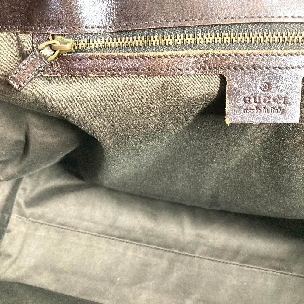 GUCCI 106251 GG Logo Tote Bag Shoulder Bag GG Canvas/Leather Unisex Beige