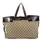 GUCCI 106251 GG Logo Tote Bag Shoulder Bag GG Canvas/Leather Unisex Beige