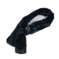 GUCCI 185746 G-logo Fur Tippet Scarf Unisex Black