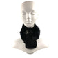 GUCCI 185746 G-logo Fur Tippet Scarf Unisex Black