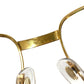 CARTIER Logo Trinity Glasses Eyewear Eyeglasses Metal Unisex Gold