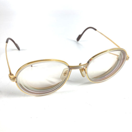 CARTIER ロゴ トリニティ めがね メガネ アイウェア 眼鏡 眼鏡 メタル ユニセックス ゴールド
