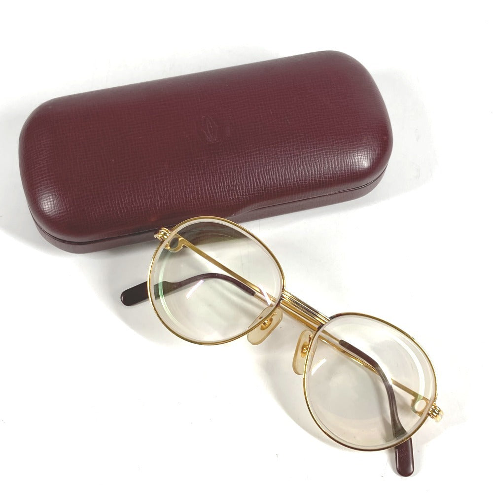 CARTIER ロゴ トリニティ めがね メガネ アイウェア 眼鏡 眼鏡 メタル ユニセックス ゴールド