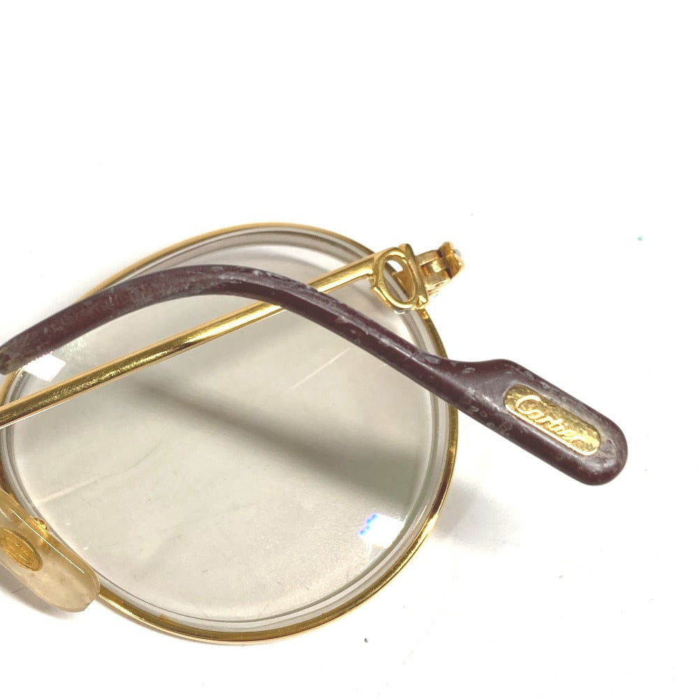 CARTIER ロゴ トリニティ めがね メガネ アイウェア 眼鏡 眼鏡 メタル ユニセックス ゴールド