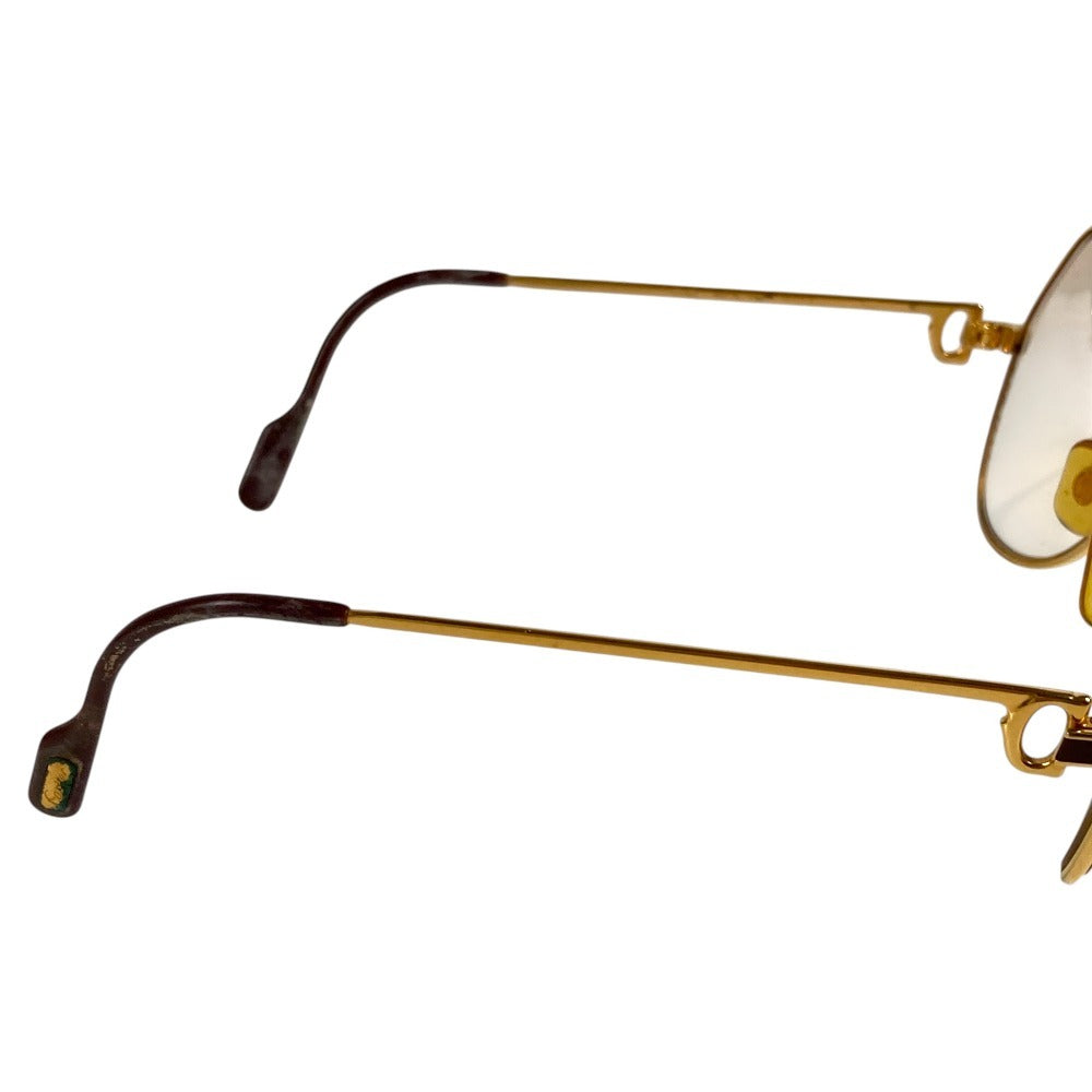 CARTIER Logo Eyeglasses Eyewear Glasses Metal Unisex Gold