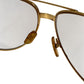 CARTIER Logo Eyeglasses Eyewear Glasses Metal Unisex Gold