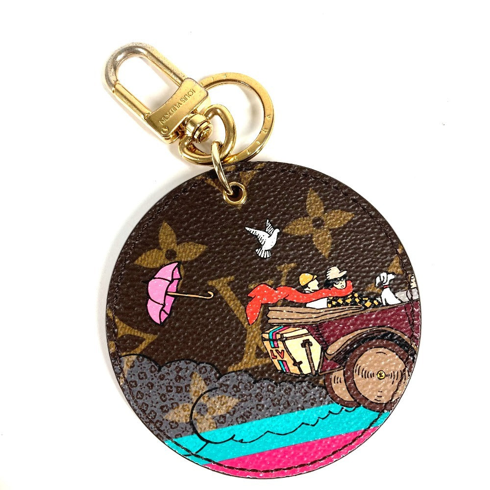 LOUIS VUITTON M65138 Monogram Illustre Travel Bag Charm Key Holder Monogram Canvas Unisex Brown