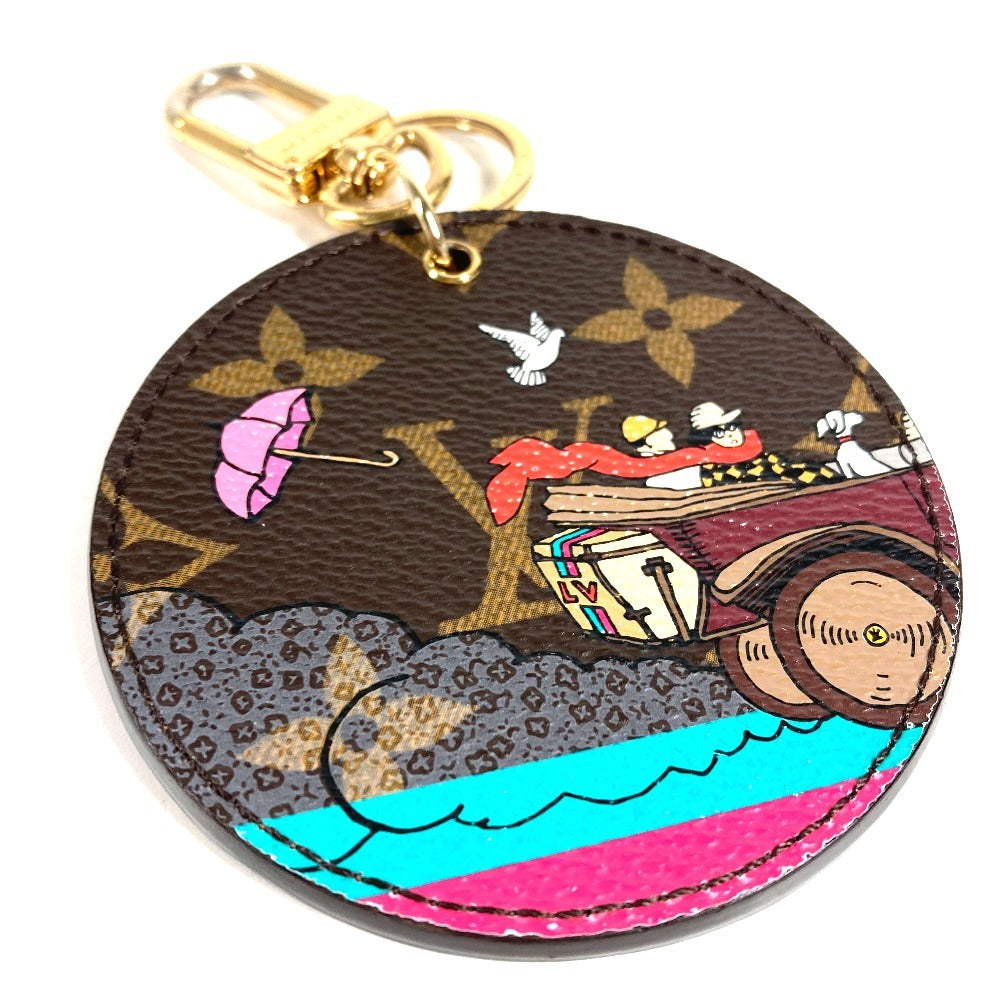 LOUIS VUITTON M65138 Monogram Illustre Travel Bag Charm Key Holder Monogram Canvas Unisex Brown