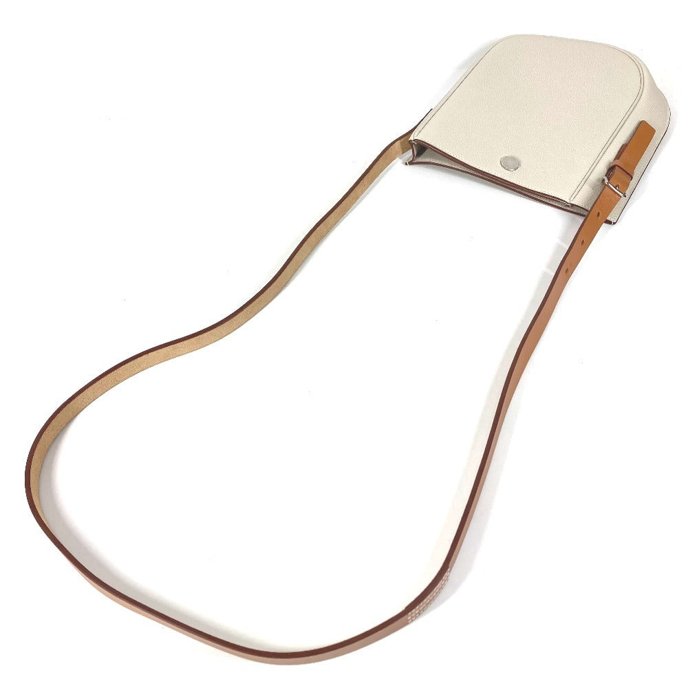 HERMES パースペクティブキャヴァリエール21 カバン ポシェット 斜め掛け ショルダーバッグ トゴ ユニセックス アイボリー系
