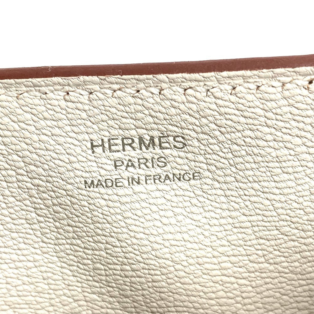 HERMES パースペクティブキャヴァリエール21 カバン ポシェット 斜め掛け ショルダーバッグ トゴ ユニセックス アイボリー系
