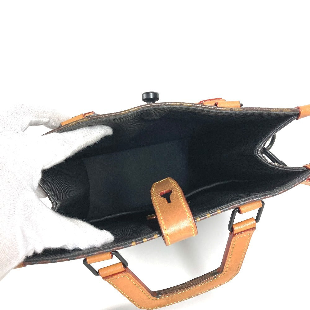 LOUIS VUITTON N40355 NIGOコラボ ダミエ ジャイアント LVスクエアード ミニトート 2WAYバッグ ハンドバッグ ショルダーバッグ カバン 斜め掛け トートバッグ ダミエキャンバス ユニセックス ブラウン