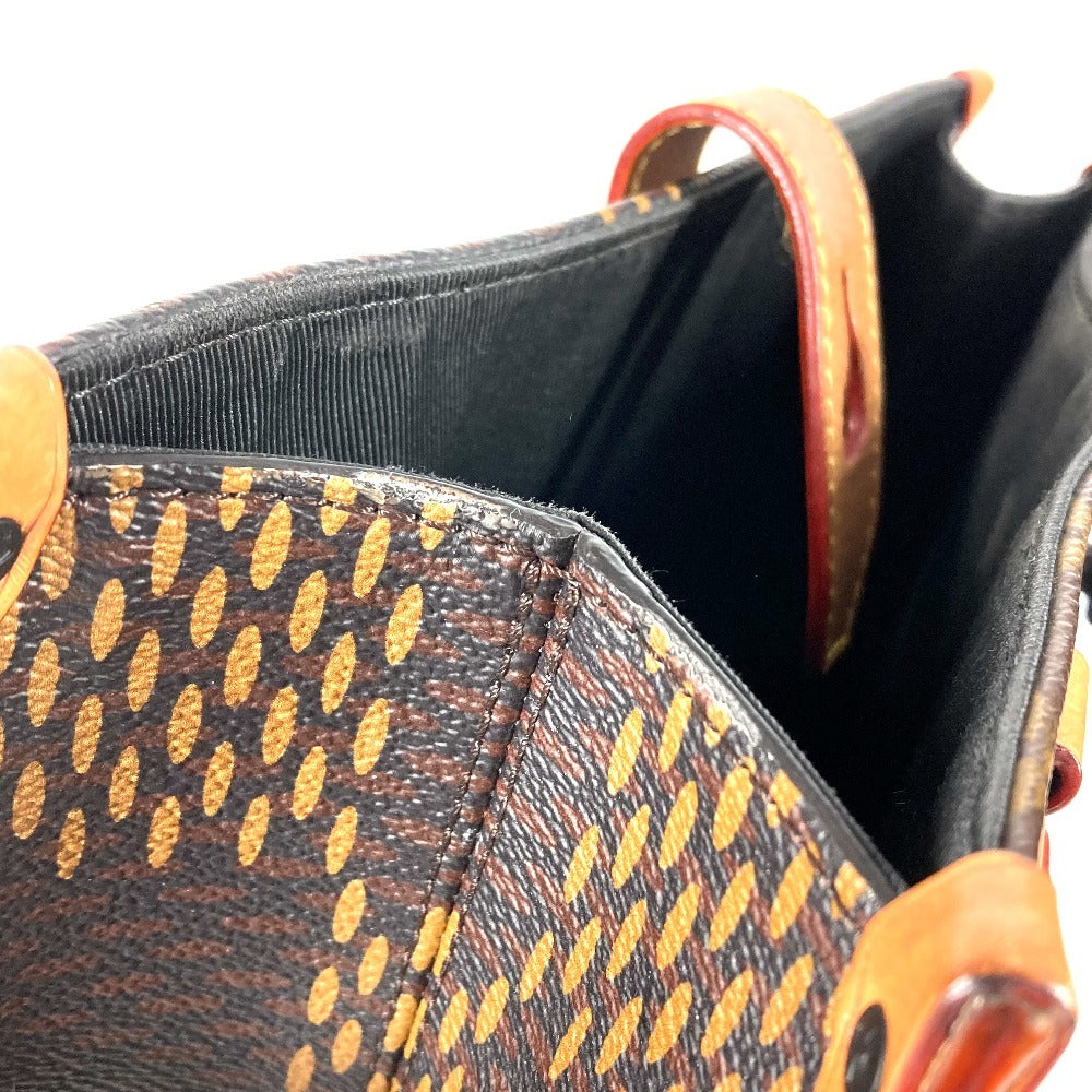 LOUIS VUITTON N40355 NIGOコラボ ダミエ ジャイアント LVスクエアード ミニトート 2WAYバッグ ハンドバッグ ショルダーバッグ カバン 斜め掛け トートバッグ ダミエキャンバス ユニセックス ブラウン